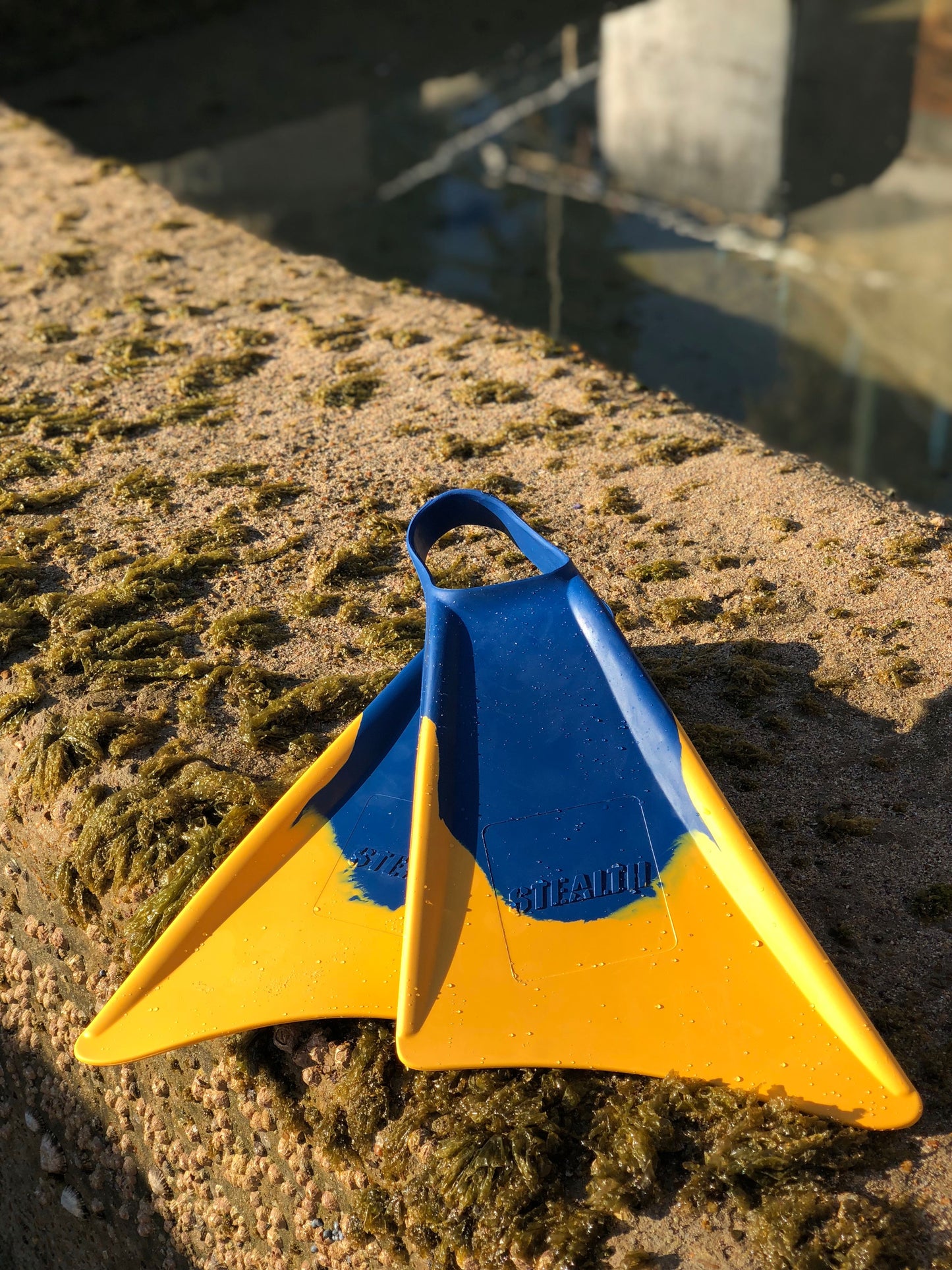 Stealth S1 Classic Swimfins - Blue / Sun Gold