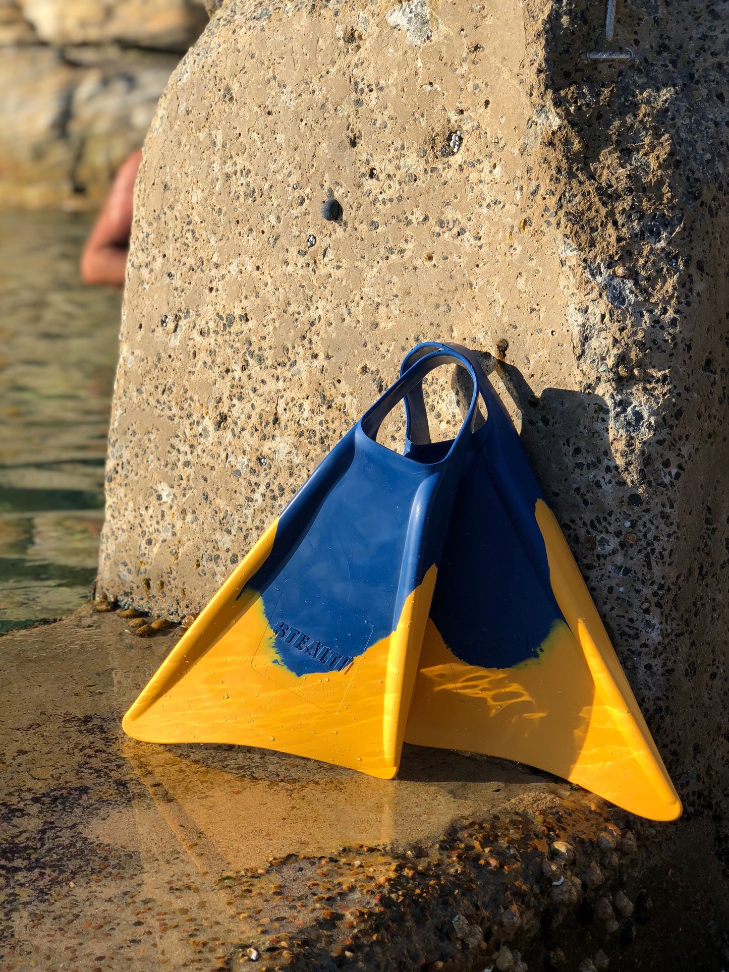 Stealth S1 Classic Swimfins - Blue / Sun Gold